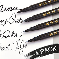 4pcs Hand Lettering Pens Set Waterproof Brush Markers for Calligraphy & Art