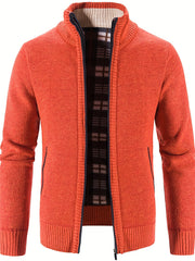Men's Fleece Jacket Casual Comfortable Zip Up Cardigan