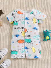 Baby Boys Animal Graffiti Cotton Romper Newborn Infant Summer Clothes