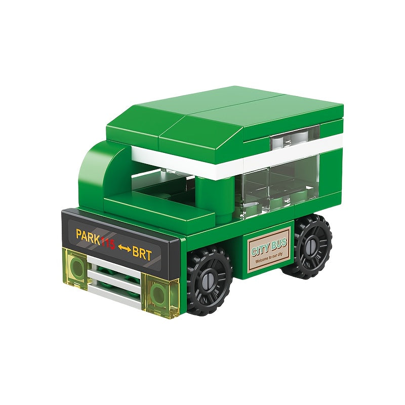 Building Block Assembly Set with Model Cars for Ages 6+