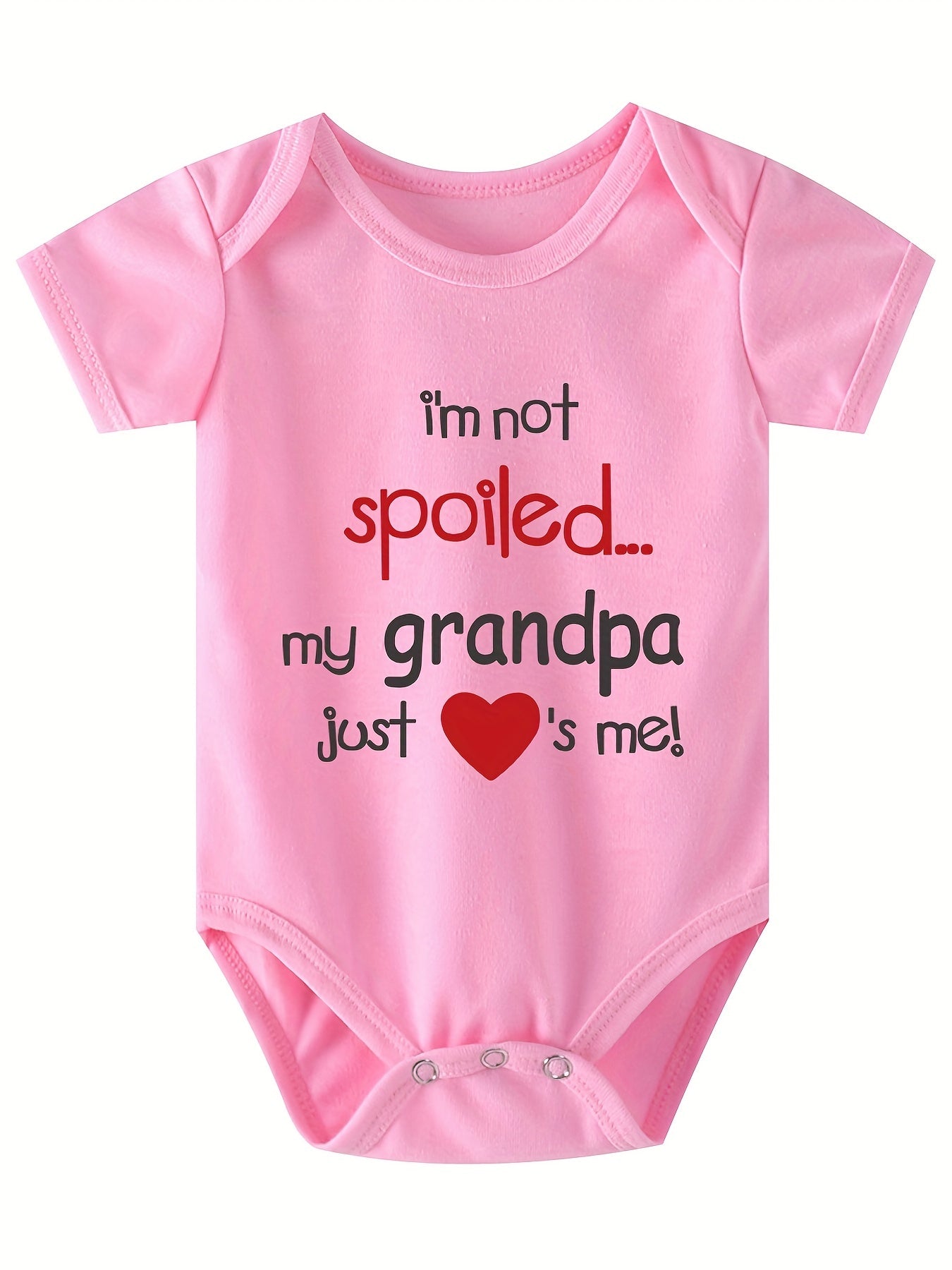 Casual I'm Not Spoiled My Grandpa Just Love Me Onesie for Baby Boys and Girls