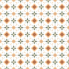 1x11.8 Inch Dollhouse Floor Tile Model PU Leather Floral Pattern Orange Flowers