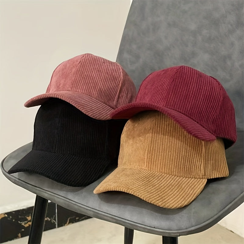 Adjustable Corduroy Baseball Cap for Outdoor Sport