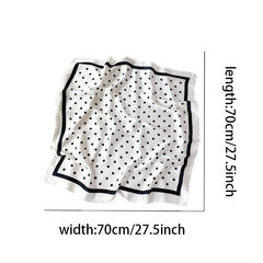 Polka Dot Bandana Casual Neckerchief Scarf Head Wrap Bag Handle Charm