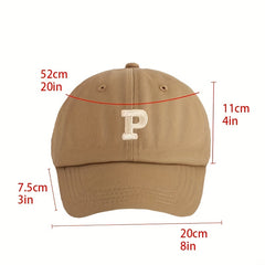 Kids Soft Top Baseball Cap Sunshade Letter Patched Hat