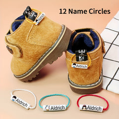 12pcs Custom Name Circle Buckle Reusable Lanyard School Bag Shoes