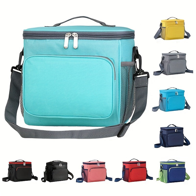 Large Capacity Bento Bag with Shoulder Strap for Camping and Picnics