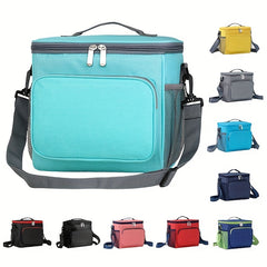 Large Capacity Bento Bag with Shoulder Strap for Camping and Picnics