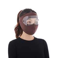 Warm Fleece Face Cover with Mask & Goggles for Cycling