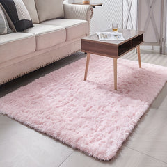 Soft Pink Plush Area Rug for Comfort & Style - Fuzzy Shag Rug for Home Decor