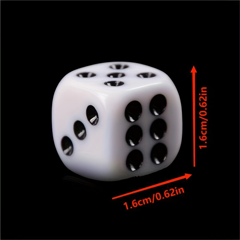 10pcs 16mm Acrylic Six Sided Round Corner Dice Board Game
