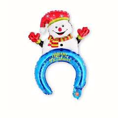 10pcs Christmas Party Headdress Aluminum Balloon Set