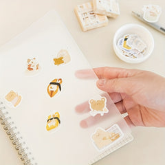 Set of 45 Cute Animal Stickers for DIY Notebook Decor