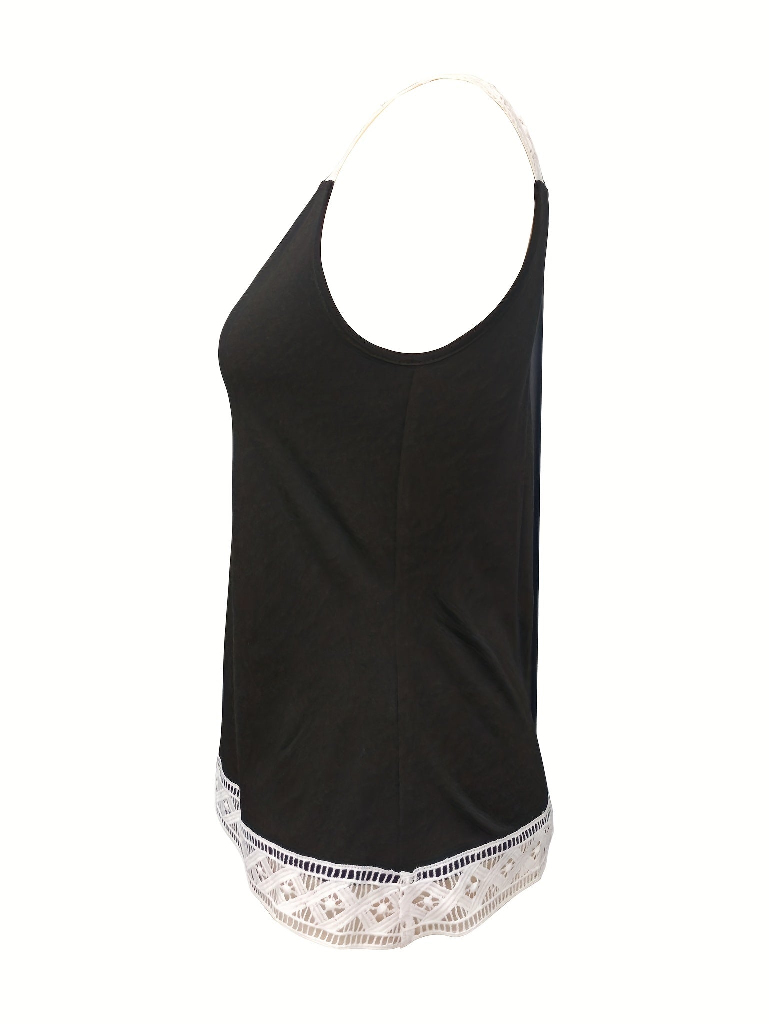 Lace V-Neck Tank Top Women's Casual Sleeveless Summer Shirt