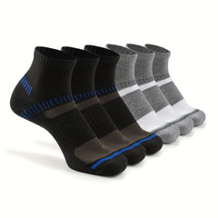 6 Pairs Men's Ankle Running Athletic Socks Breathable