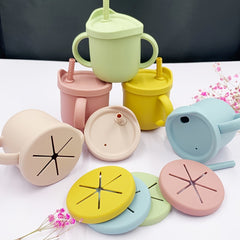 Baby Learning Drink Cup Two-in-one with Double Handle Anti-fall Snack Cup