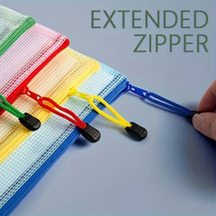 80pcs Mesh Zipper Pocket File Pocket Tissue Zipper Pocket Waterproof Red
