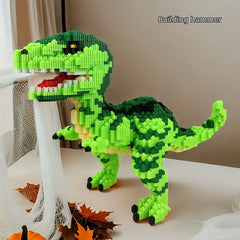 6105pcs Green Dinosaur Building Blocks DIY 3D Puzzle Creative Interlocking