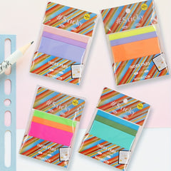 Transparent Sticky Notes 4 Sets 12 Colors Office Supplies