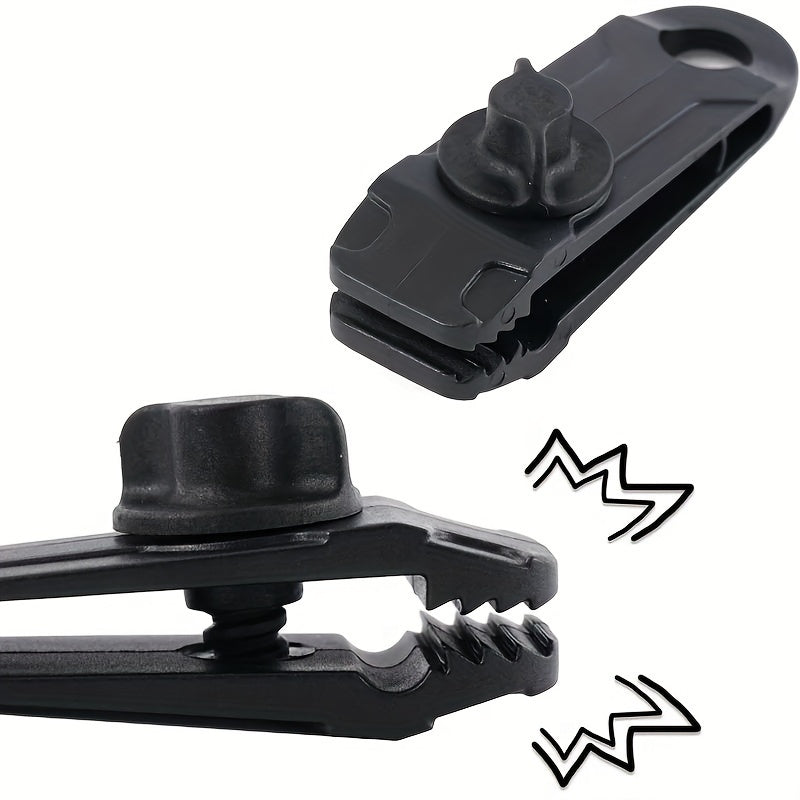 10PCS Awning Rope Clamps Tarpaulin Clip Tent Canopy Clip Buckle