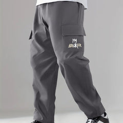 Cargo Pants Men's Flap Pocket Trousers Loose Casual Outdoor Pants