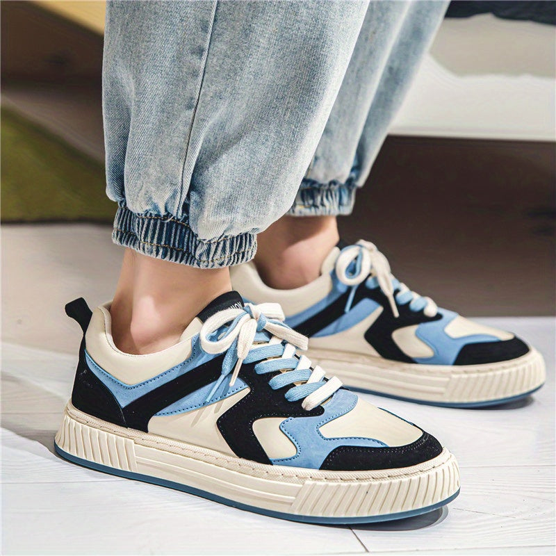 Men's Lace Up Skate Shoes Lightweight Comfy Sneakers Spring Summer