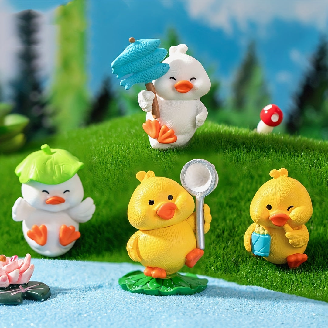 4pcs Cartoon Yellow Duck Home Decor Funny Housewarming Gift