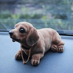 5pcs Dolls Shaking Head Dog Ornaments Car Decoration