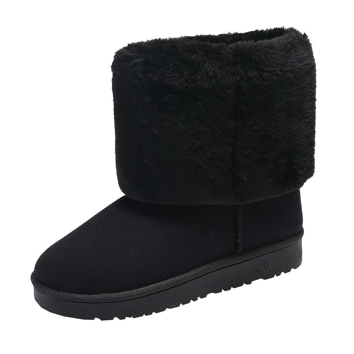 Thick Fur Lined Snow Flat Boots for Women