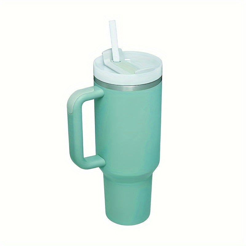 40oz Insulated Tumbler With Handle And Straw Cover Stainless Steel Cup