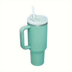40oz Insulated Tumbler With Handle And Straw Cover Stainless Steel Cup