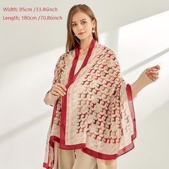 Classic Horse Print Scarf Warm Shawl Windproof Head Wrap Sunscreen
