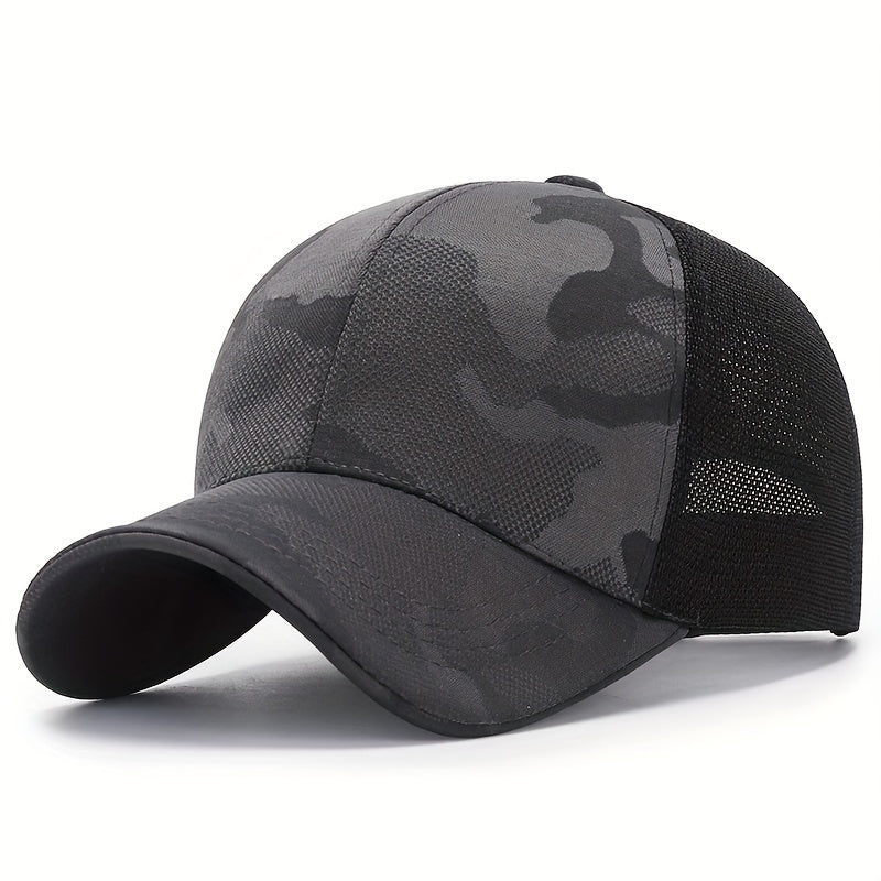 Men's Camo Baseball Cap Mesh Adjustable Casual Spring Summer Cap