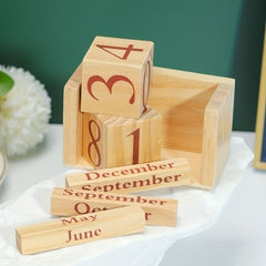 Stylish Wooden Desk Calendar for Organization