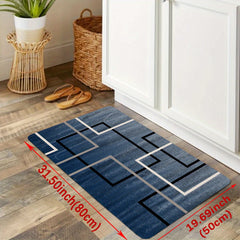 Geometric Anti-Fatigue Kitchen Mat, Non-Slip Foam Absorbent Bath Mat