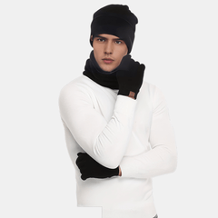 Unisex Beanie Hat Scarf Touchscreen Gloves Set