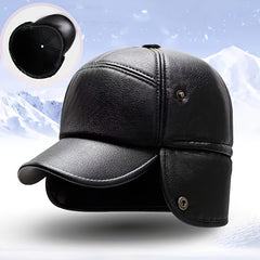 Velvet Windproof Ear Protection Cap Winter Warm Hat for Middle-Aged Men