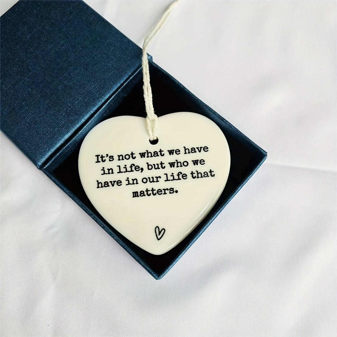 Heart Shaped Ceramic Tile Gift for Friends, Family, and Colleagues