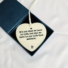 Heart Shaped Ceramic Tile Gift for Friends, Family, and Colleagues