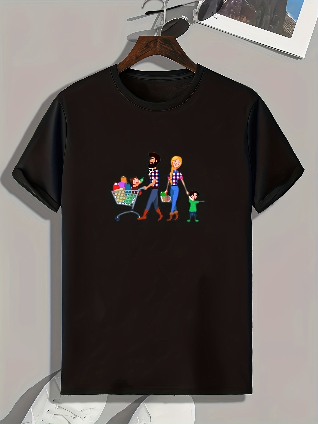 Family Print Men's Graphic T shirt Casual Comfy Tees For Summer Mens Clothing