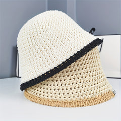 Breathable Hollow Sun Hat UV Protection Crochet Cloche Hat