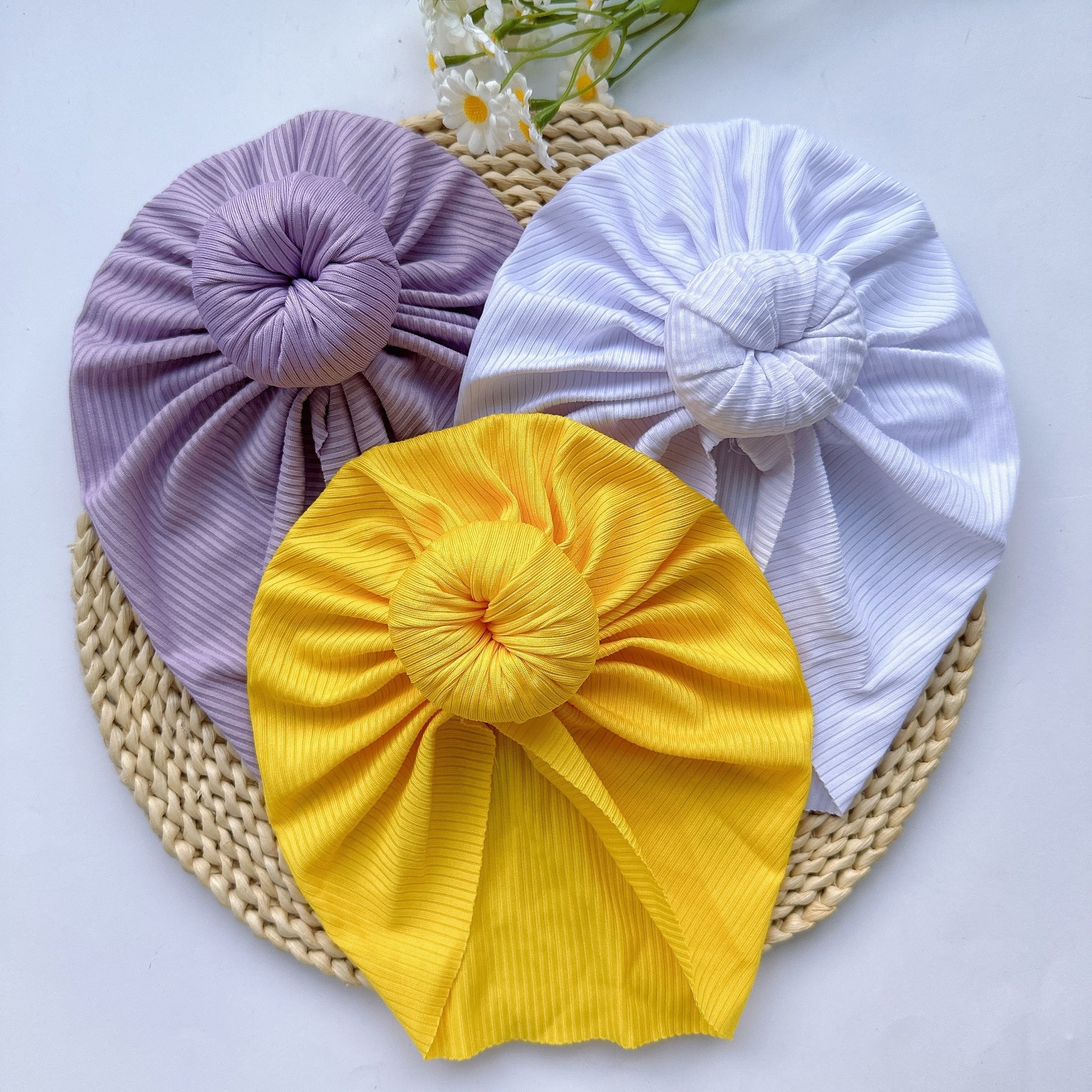 Soft Elastic Baby Donut Hat for Girls