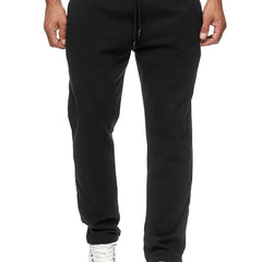 Men's Solid Fleece Sweatpants with Stretch