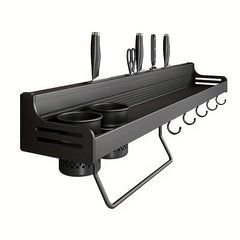 Kitchen Storage Rack Wall-mounted Aluminum Chopsticks Rack