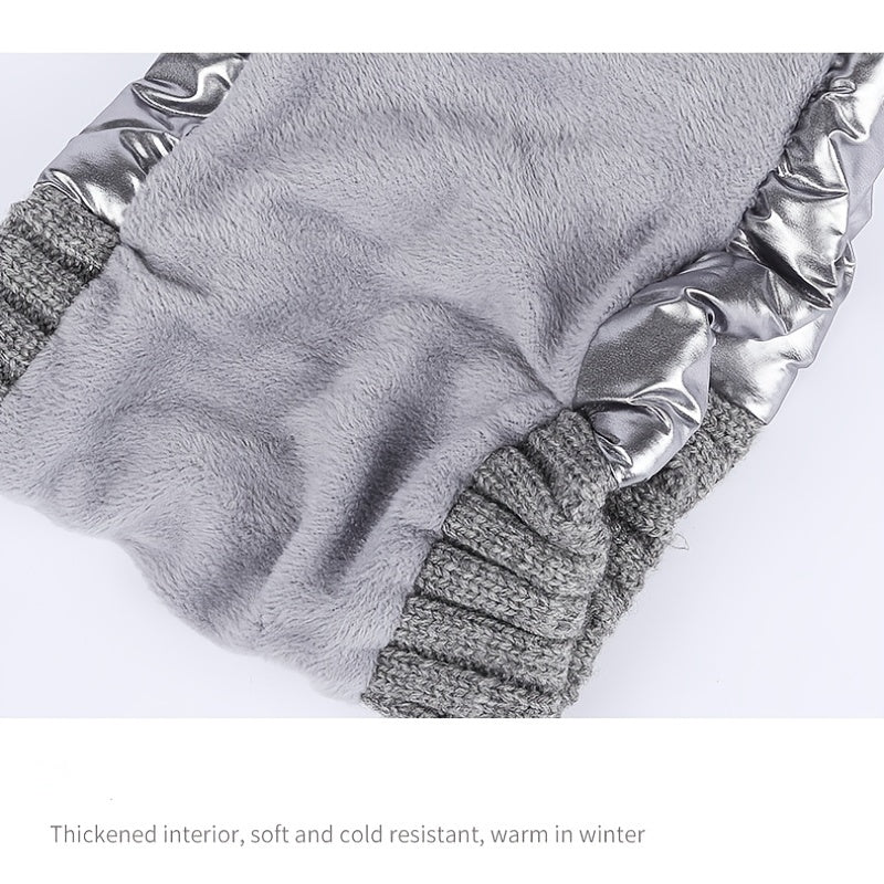 Men's 3pcs Hat Scarf Face Mask Set Autumn Winter Warm Knit Fleece Cap