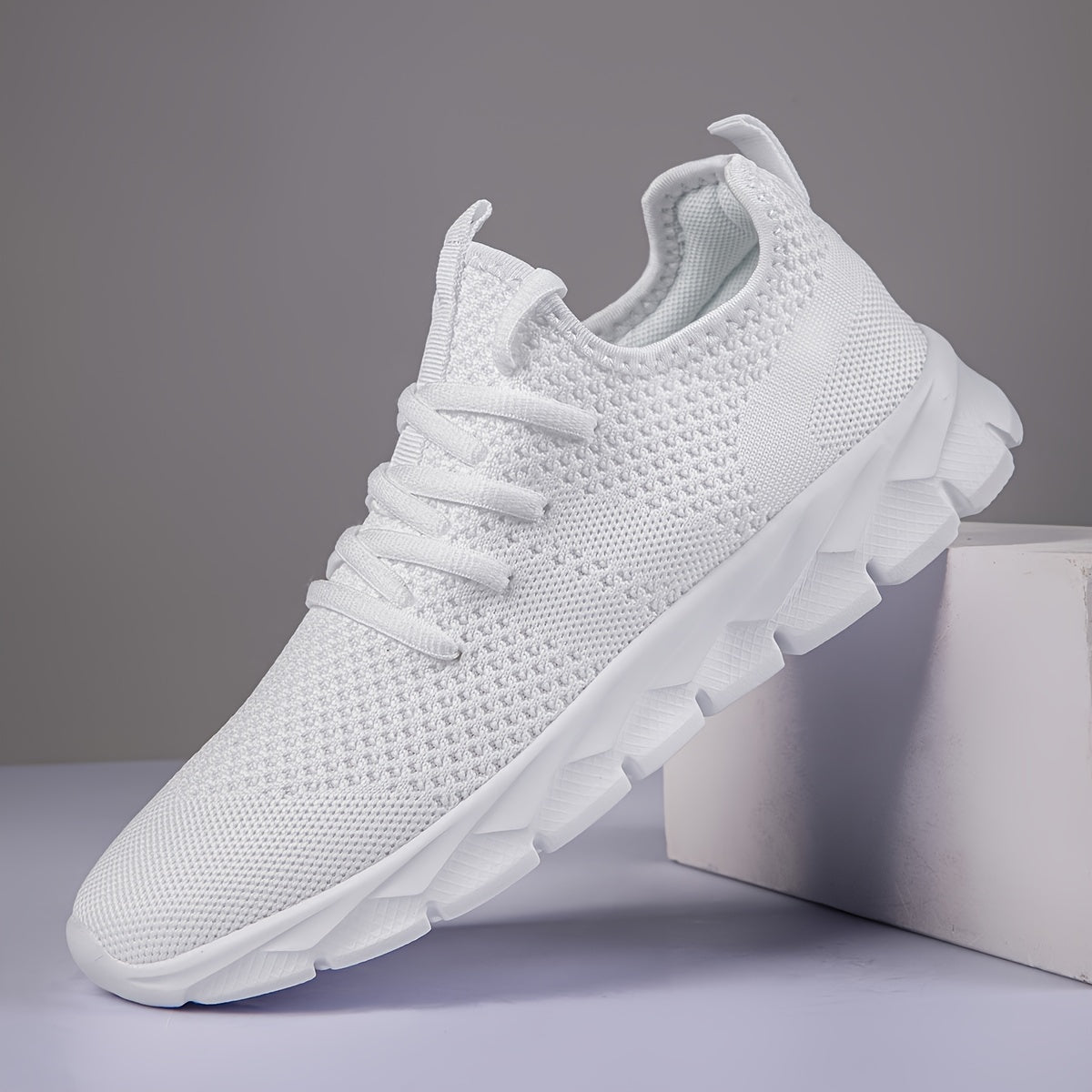 Soft Thick Sole Mesh Woven Shoes Lightweight Breathable Sneakers