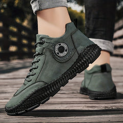 Men's Vintage High Top Lace Up Boots