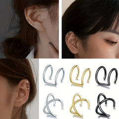 40pcs Ear Cuffs Rhinestone Non Piercing Cartilage Ear Clips Girls Punk Jewelry