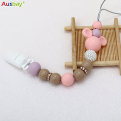 2pcs Personalized Pacifier Clips Custom Dummy Chain Gift
