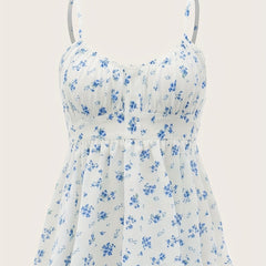 Floral Print Spaghetti Strap Cami Top for Summer